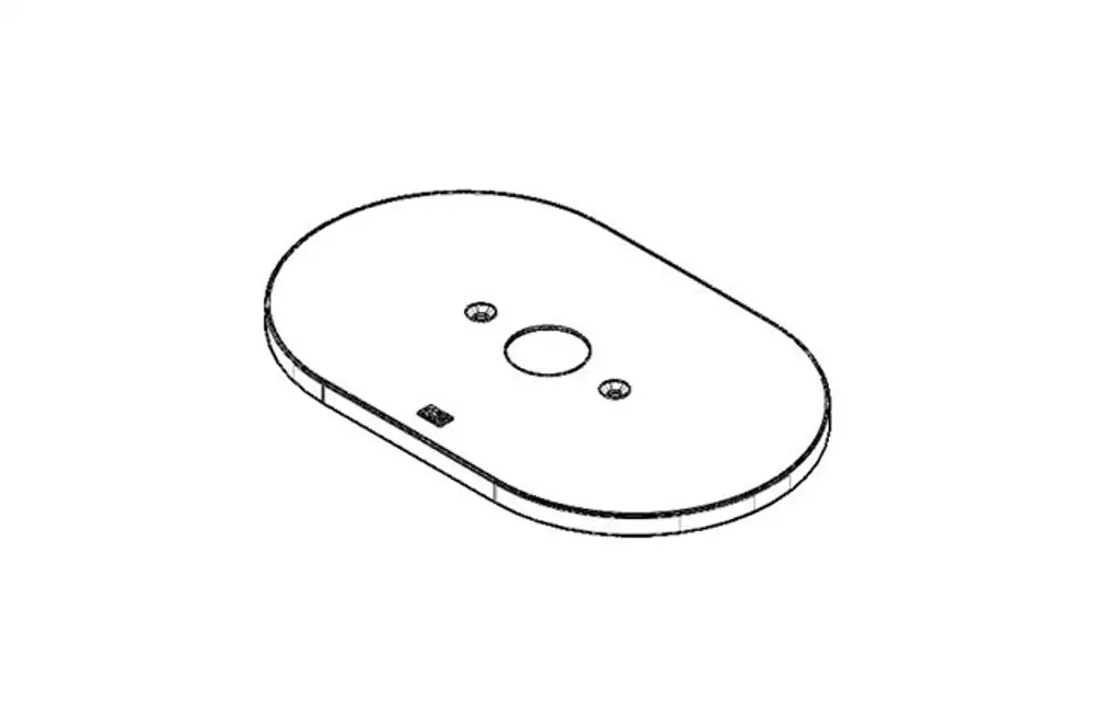 DORNBRACHT Rosette für Pressure Balance Valve ERSATZTEILE 091102055 245 x 145 x 9 mm Chrom, 091102055-00 Galeriebild 1